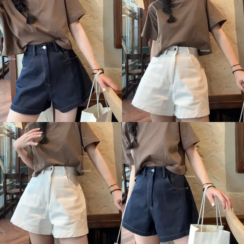 Quần đùi vải jean Pants | JEAN SHORTS | mir.byhi Nữ Denim 0