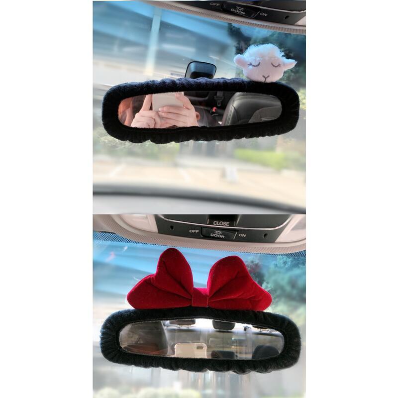 Product Introduction of Universal Rearview Mirror Cover Cartoon Plush Decoration Cute Girl Car Interior Accessories 9