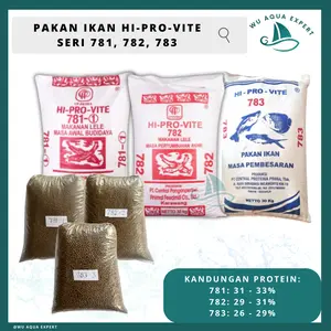 REPACK 1 Kg HI-PRO-VITE 781, 782, 783 -1, -2, -3, -4 CP Prima untuk Ikan Budidaya Ikan Gurami, Lele, Patin, Bandeng, Nila dsb. REPACK 1Kg Hi-Pro-Vite