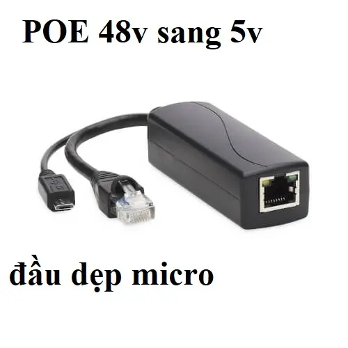 Bộ Chuyển Đổi Splitter Cho Camera IP Không PoE Tách 48v ra 5V và 48V ra 12V 0