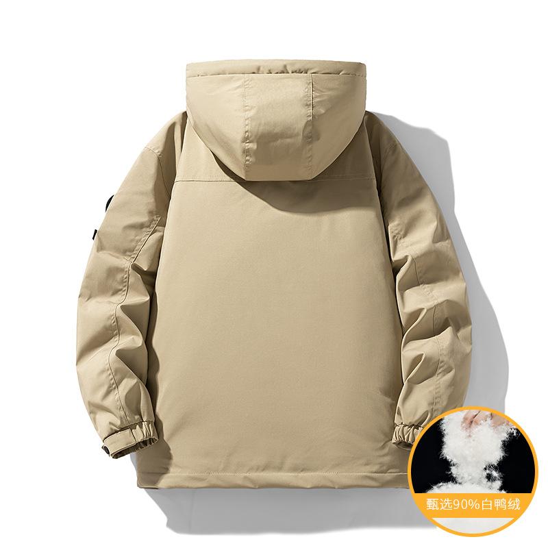 Winter New Outdoor down Jacket Men's New National Standard 90 White Duck down Hooded Jacket Men's Warm and Loose plus Size Factory 2