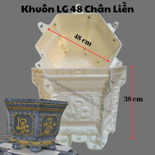 Khuôn đúc chậu cảnh Lục Giác 48 Chân Liền, Chất liệu nhựa ABS cao cấp, Dùng làm chậu cây cảnh xi măng bonsai ngoài trời