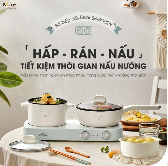 Product Introduction of Bếp điện Bear 1400W Quốc Tế bảo hành 18 tháng  SB-BD02N - Bếp điện đa năng Bear - Chảo điện Bear - Bếp Từ 1
