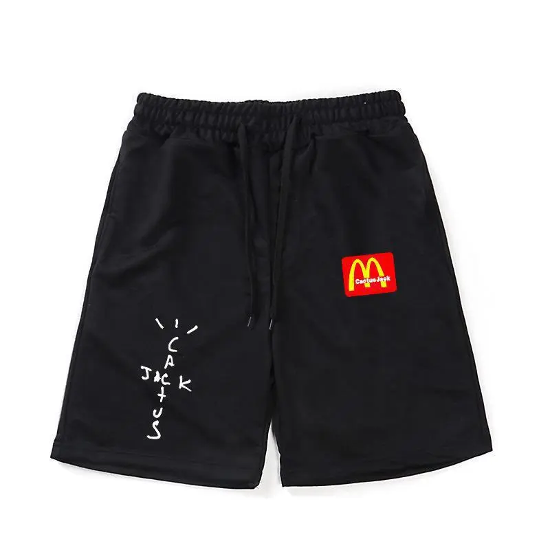 TRAVIS SCOTT Cactus jack men's summer trendy brand breathable casual sports shorts fitness men's pants cotton  boxers Trouser Menswear Tropical