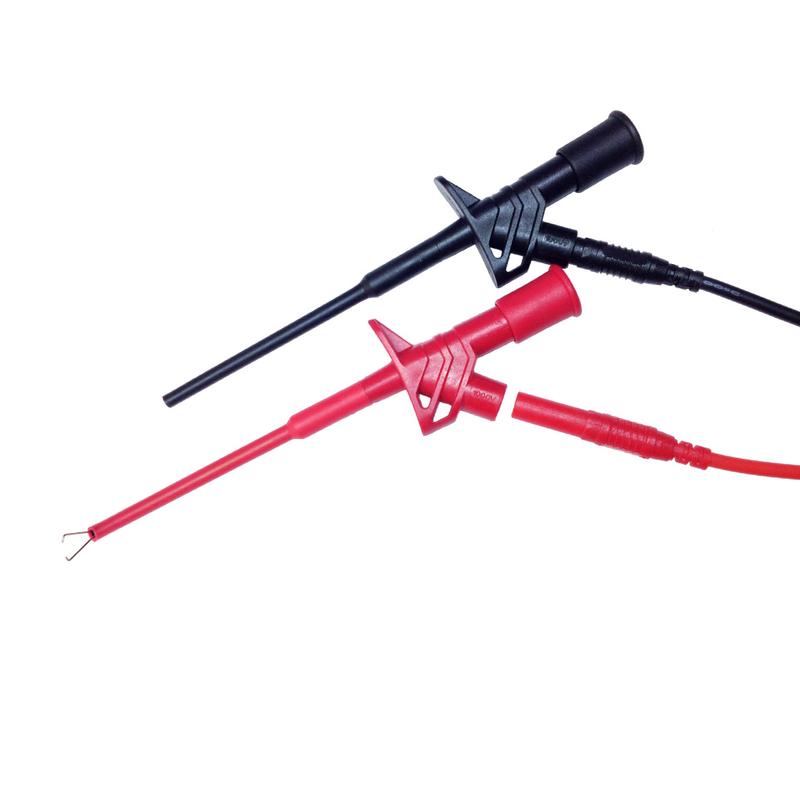 Insulated Test Hook Clip 1000V Testing Probe Instrument High Voltage 4mm Socket 2