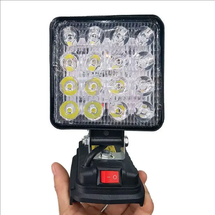 Lampu LED untuk Baterai Makita 4Inch Lampu Sorot Portabel Outdoor Kerja Memancing Alat Darurat Tangan Lampu 7