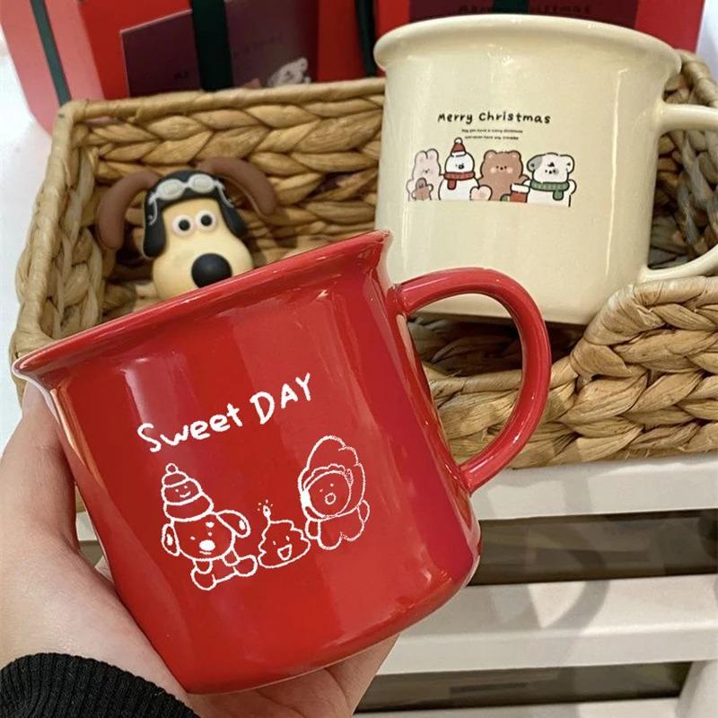 Ceramic Christmas Mug Cartoon Santa Mousse Cup Coffee Cup For Office Home Baking Dessert Breakfast Milk Mug For Kids Xmas Gift 1