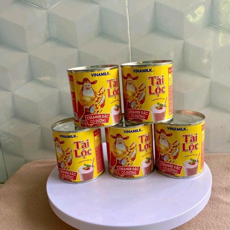  5 lon sữa đặc có đường vinamilk Tài Lộc  mỗi lon 380g 