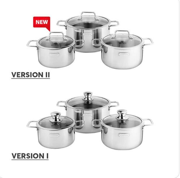 Bộ nồi Inox 3 lớp đáy liền Elmich Trimax classic size 16,20,24cm 2105OL