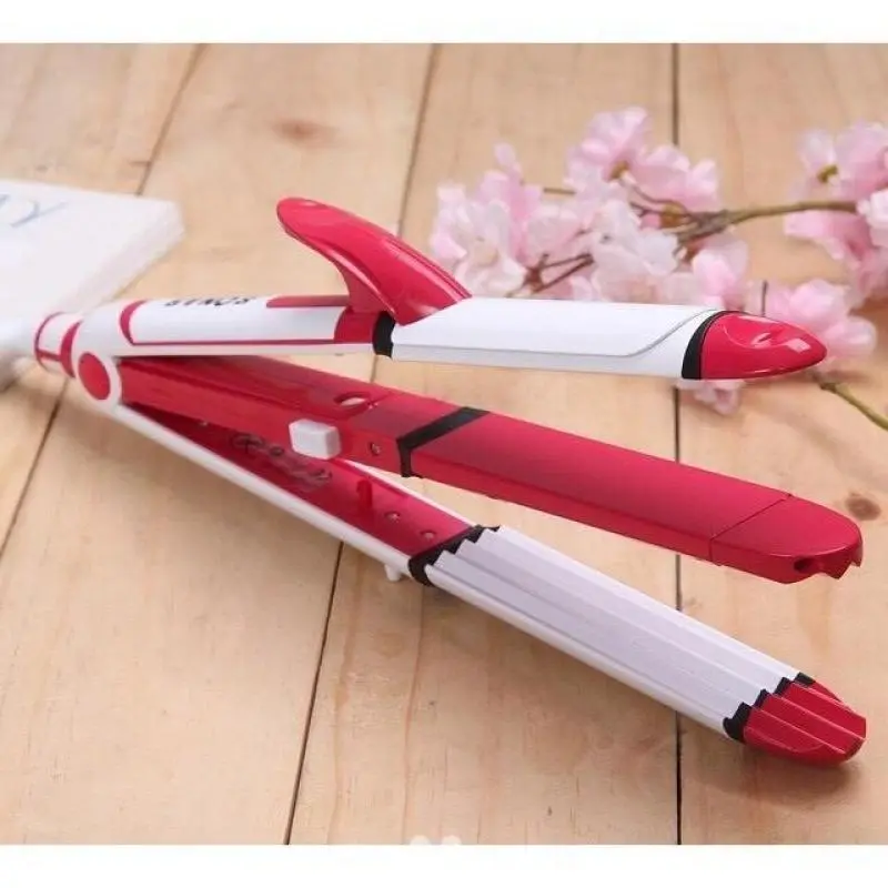 Máy làm tóc đa năng 4IN1 BẢN TO: Bấm Xù, Duỗi Thẳng, Uốn Xoăn, Làm Cụp Tóc