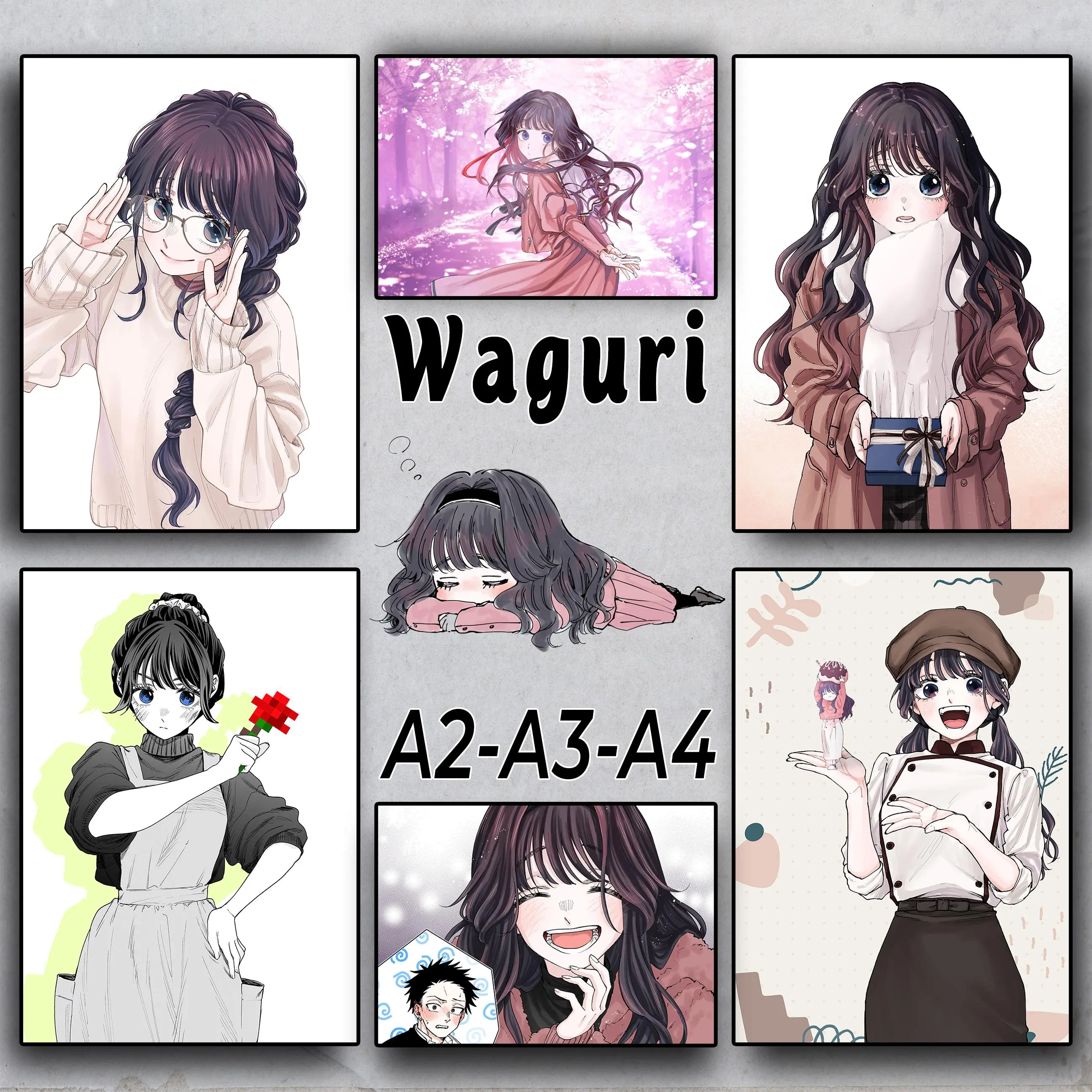 Kaoruko Waguri - Poster Anime - Dán tường | Những đóa hoa thơm nở kiều diễm | Kaoru Hana wa Rin to Saku