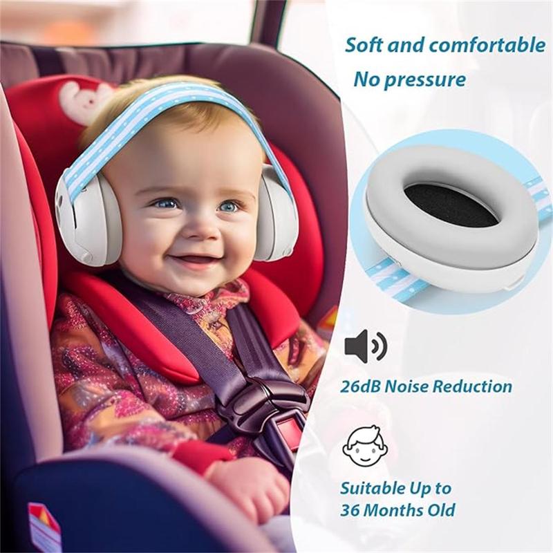 Baby Ear Muff, Baby Ear Protection Covers, Noise Canceling Headphone Covers for Infant Hearing Protection, Newborn Earmuff Airplane Travel Essential 3
