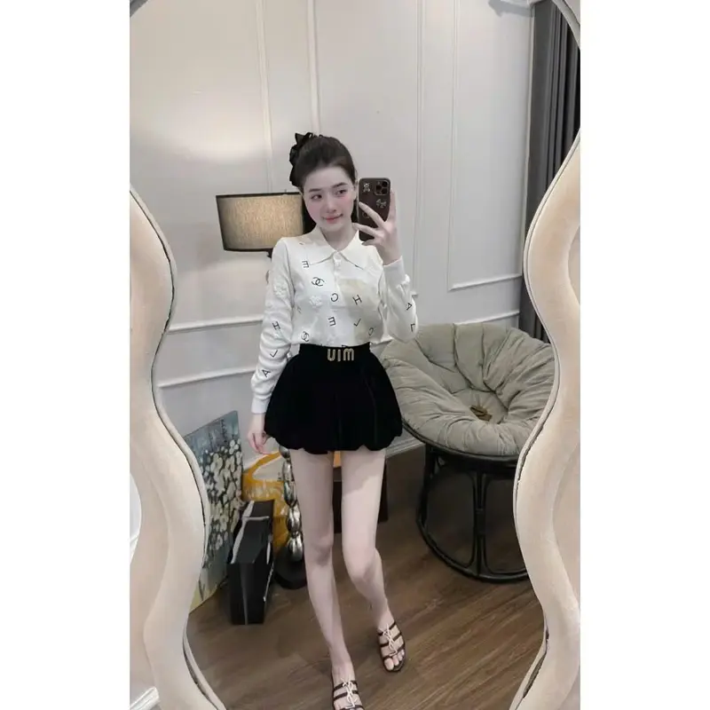 Quần short nữ nhung cạp min, quần soóc bí nữ bồng trendy NT store 5