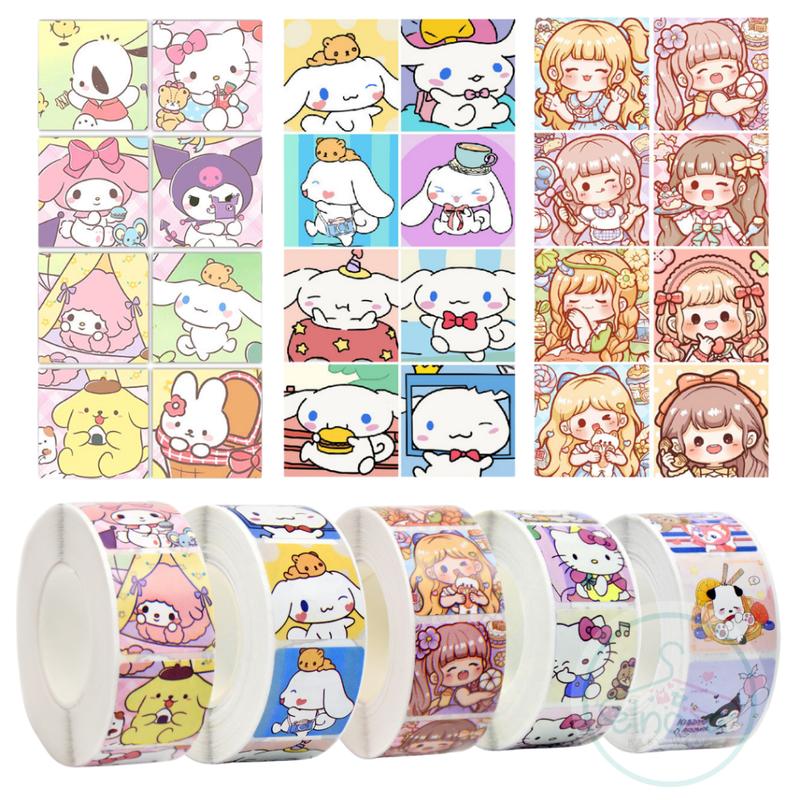 Stiker Roll Label Motif Kartun Lucu 500 Pcs | Segel Label Sticker ...