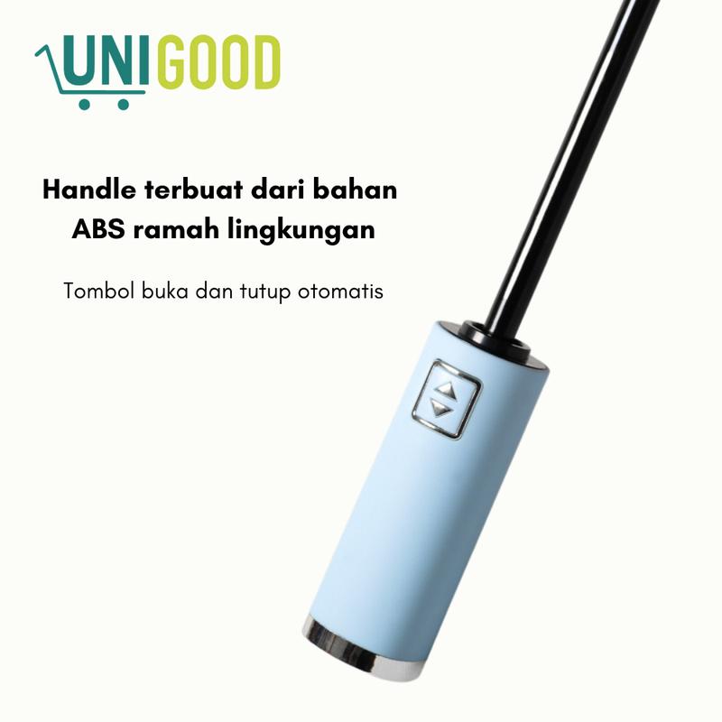 UNIGOOD - Payung Lipat Otomatis Buka Tutup Anti UV Dengan Senter LED + Sarung 4