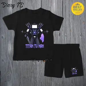 BAJU SETELAN KAOS ANAK TITAN TVMAN NEW BAHAN 100% KATUN COMBADE BERKUALITAS Celana Fashion