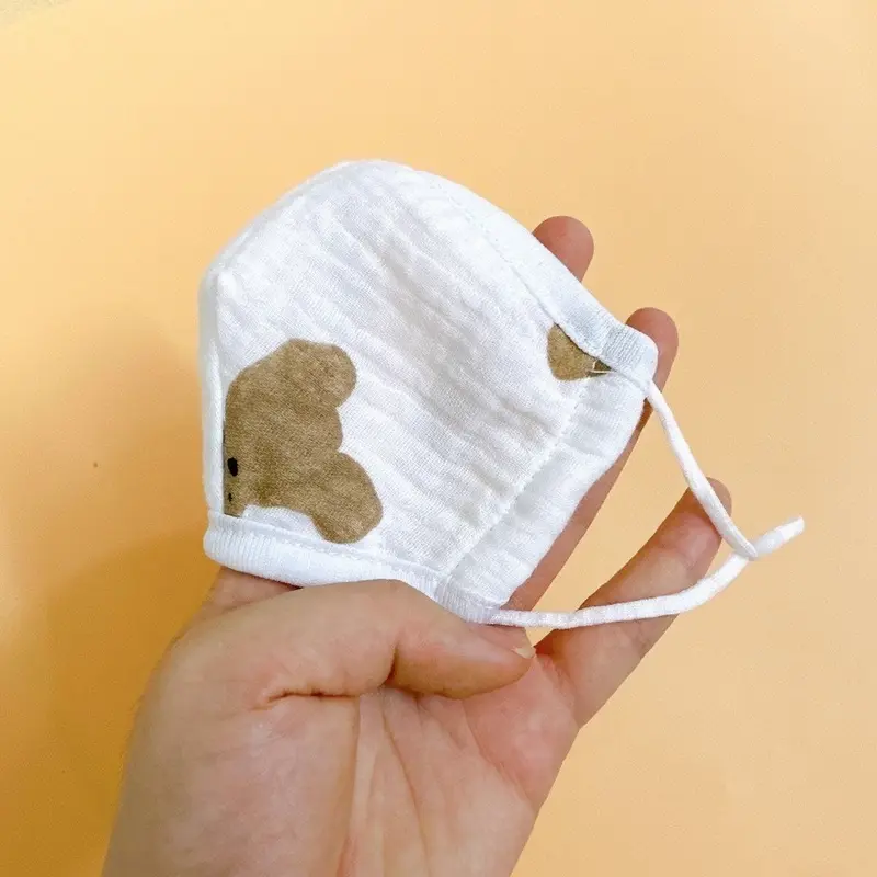 Khẩu trang xô Muslin Organic 3 lớp Cao cấp, Mềm mại và An toàn cho bé 0-3 tuổ 2