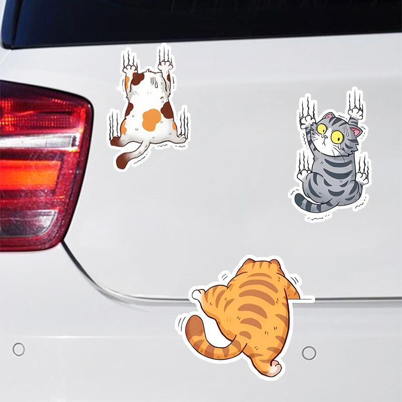 Product Introduction of Cute Pet Cat Car Sticker Climbing Cats Animal Styling Stickers Decoration Car Body Creative Decals Decor Accessories 5