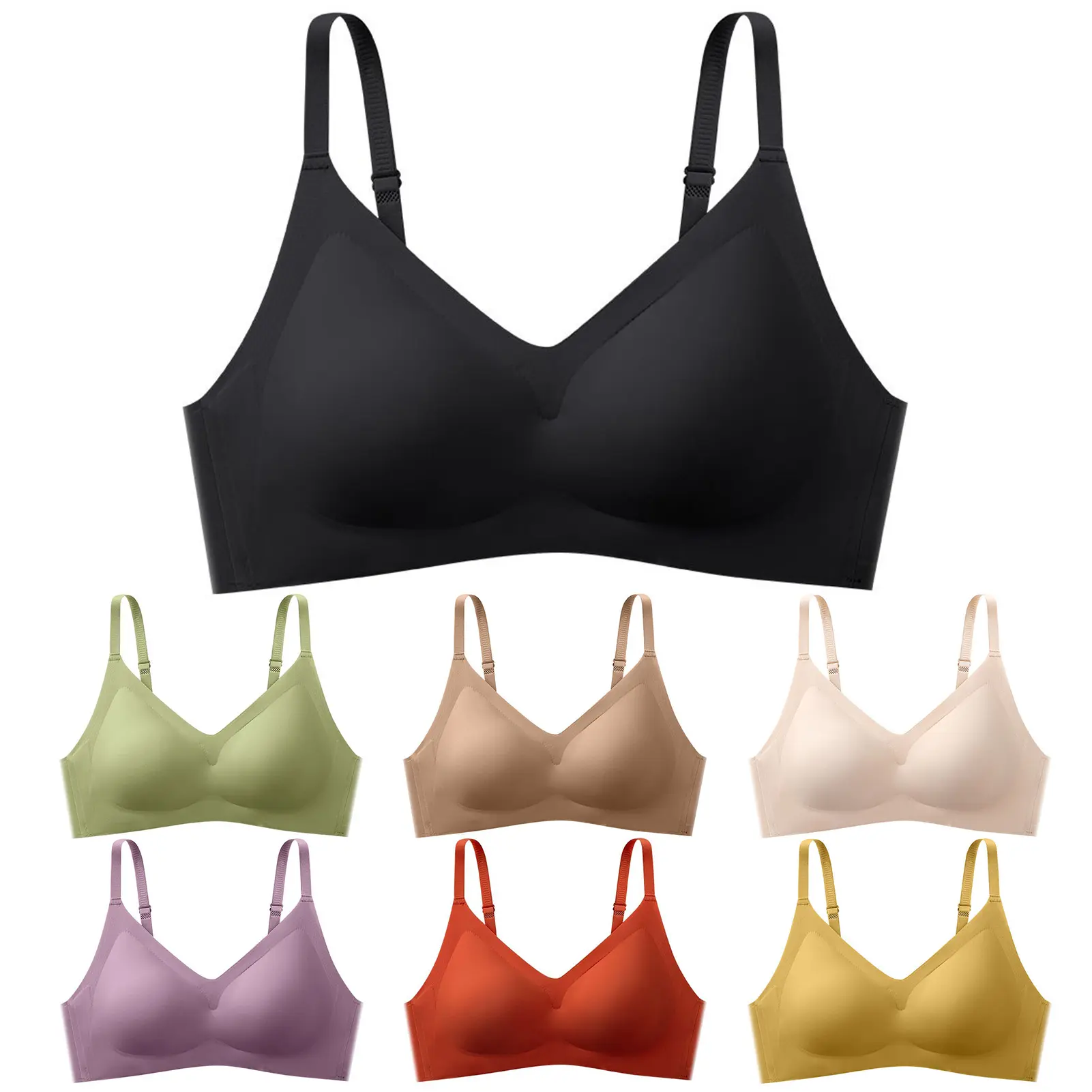 Push Up Bra Women Adjustable Non-wired Bra Lingerie Thin Underwear for women Seamless Bra