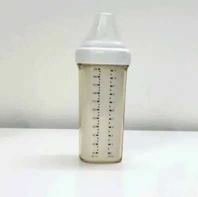 Bình Sữa Hg Cổ Vuông Voi núm ti silicon siêu mềm Cho Bé Trên 3 Tháng 150ml/240ml, Bình nhựa PPSU Kem 4