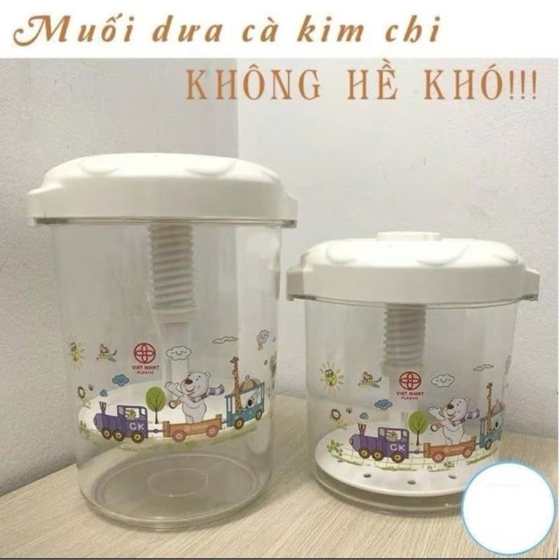 Hộp lọ làm Muối Dưa Cà dung tích 3L, 5L tiện lợi hàng Việt Nhật 1