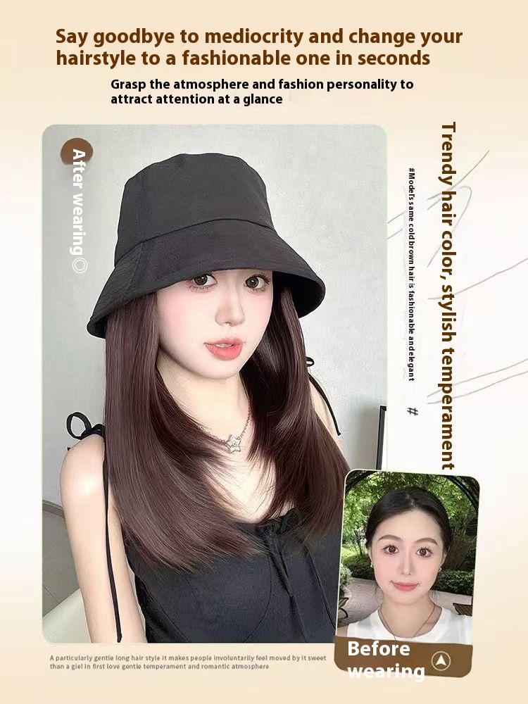 Product Introduction of Tóc Giả, Kích Thước Trung Bình Và Ngắn, Mũ Bucket, Một Mũ, Dành Cho Nữ, Thích Hợp Cho Mùa Thu Và Mùa Đông, Nhẹ Và Thời Trang, Khóa Bên Trong, Tóc Giả Mũ Tóc Ngắn Wig 3