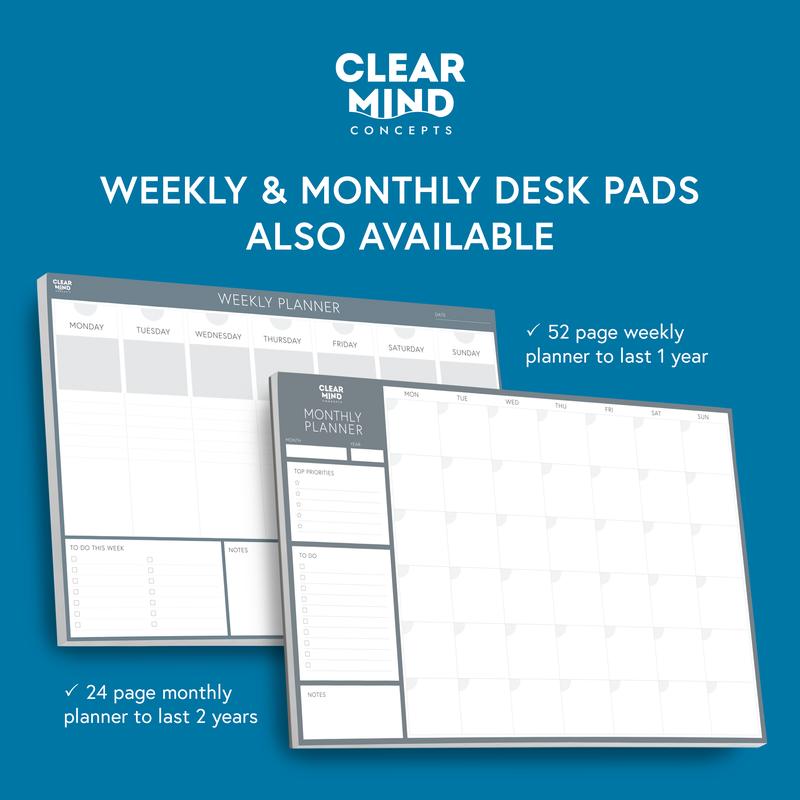 Daily Planner Desk Pad by Clear Mind Concepts – A4 Size 8