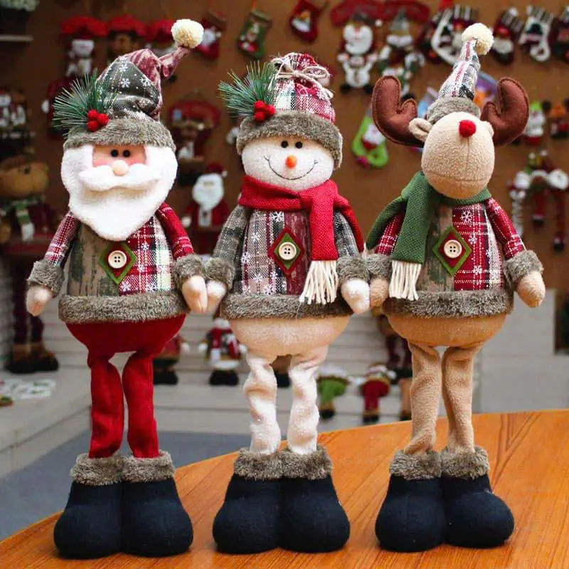 [Cao 53cm]Gấu bông Rút Chân trang trí giáng sinh hình ông già noel, người tuyết, chú tuần lộc, trang trí Noel 2