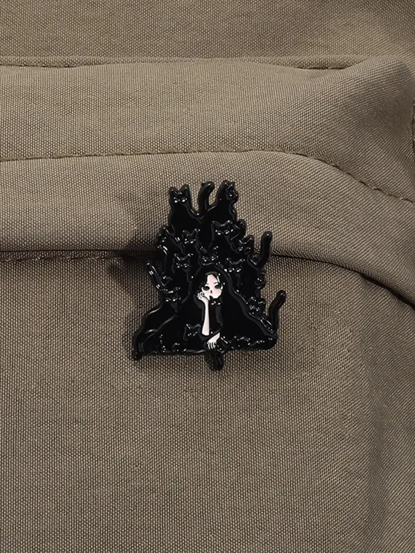 Cartoon Cat Design Brooch, Cute Enamel Pin Suitable for Backpacks, Jeans, Scarves, Hats Decoration, Trendy All-match & Exquisite Brooch for Birthday Gift 4