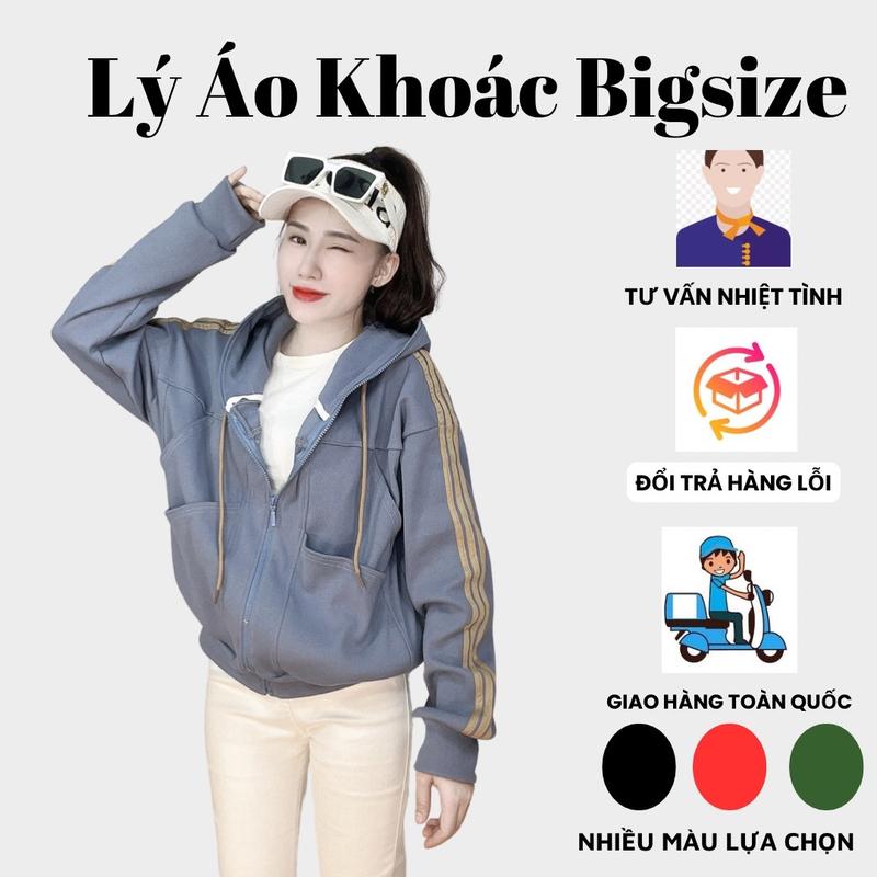 Áo Khoác Nữ Bigsize Tay Sọc 4 túi ngoài+2 túi trong ,Chất Liệu Thun Gân,Vải Dày Và Vải Vừa