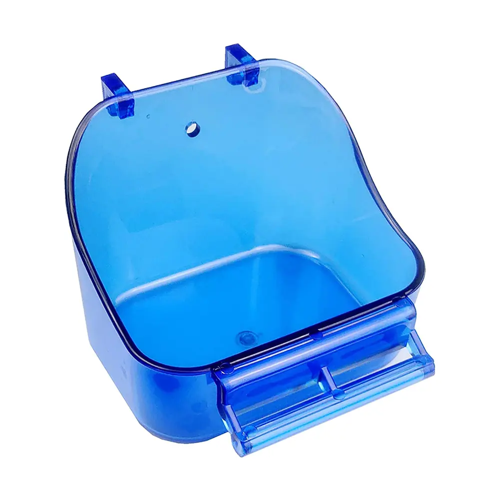 Plastic Bird Bowl Hanging On The Cage Parrots Pigeon Feeder Hamster Bowl Water Cup With Hook Small Pet Bath Tub Pet Supplies