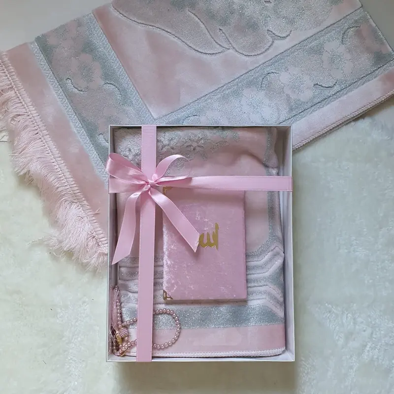 Dua Thick Prayer Mat with Yasin Dua Book for Eid Ramadan and Nikaah Nikkah Hajj Gift 2
