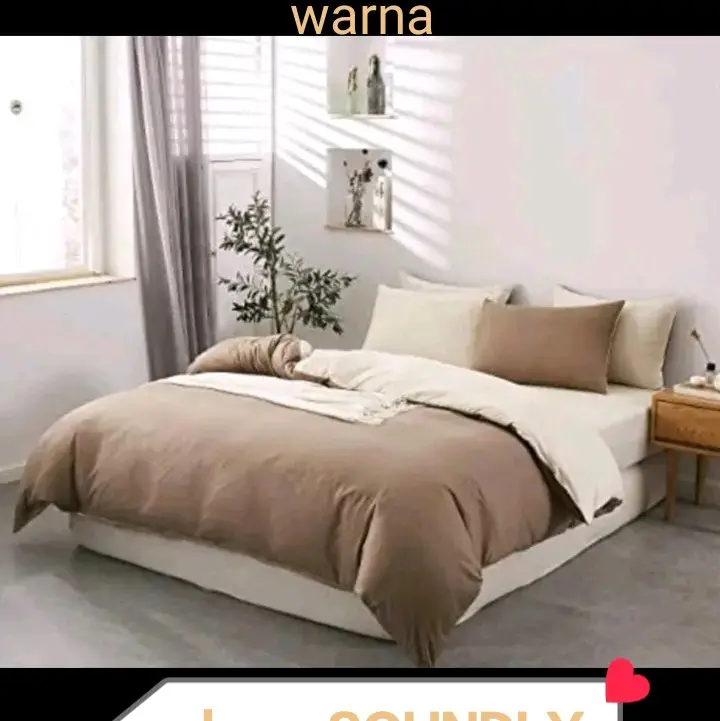 Zarisasleepsoundly Bedcover dua warna/bedcover only//bedcover ukuran king/bedcover polos/catton polos lembu tidak luntur Katun Katun Lembut 3