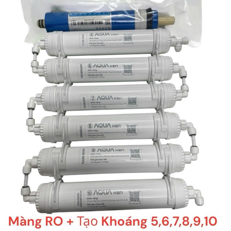 Bộ combo 456789 10 Aqua mầu trắng lắp máy lọc nước Ro tặng kèm tay vặn cốc màng ro