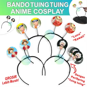 Bando one piece anime cosplay naruto figure baju costume kostum tuing korea kpop luffy telinga kucing boneka topi mahkota buket bunga bucket snack balon foil happy birthday ulang tahun poster aesthetic bts ikat kepala wig action jujutsu kaisen cat neko