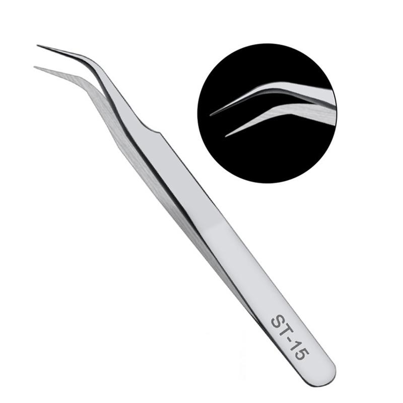 ENGINEER PT-06 Fine Tipped Curved Tweezers - 120mm Stainless Steel For Precision Electronics & Craft Work