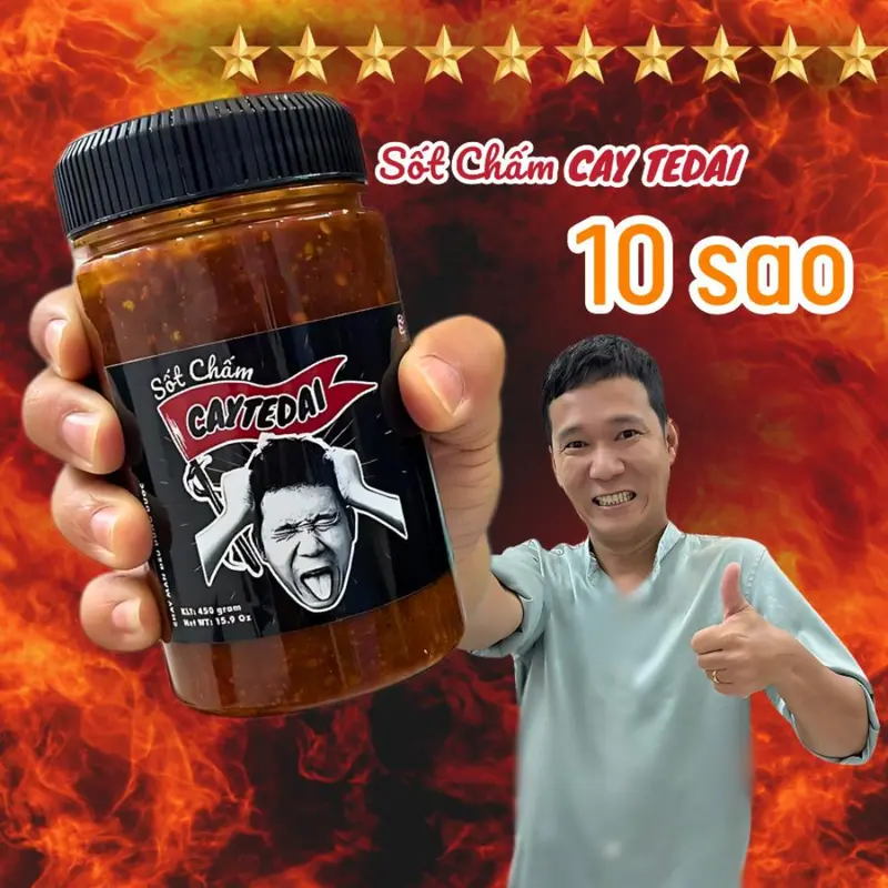 Sốt Chấm CayTeDai x1 CAY VỪA - Sốt Muối Chấm Lâm Vlog Cay Tê Dại x1 2