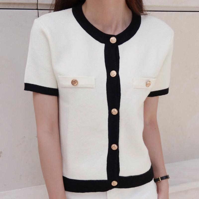 CREAMY CARDIGAN - Áo cardigan ngắn tay nữ trẻ trung kết hợp với chất liệu dệt kim cao cấp SHEMODA