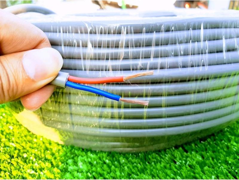 Dây điện đôi tròn xám 2 lõi 2x1.0 Fadaco 10m 15m 20m 25m 2 vỏ bọc