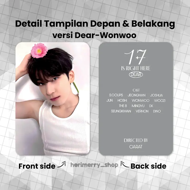 (ISI 4/5/6/13 PCS) Photocard SEVENTEEN 17 IS RIGHT HERE - PC Premium 2 Sisi Kartu Kpop Merch Unofficial SVT Maestro Lalali 17IRH 7