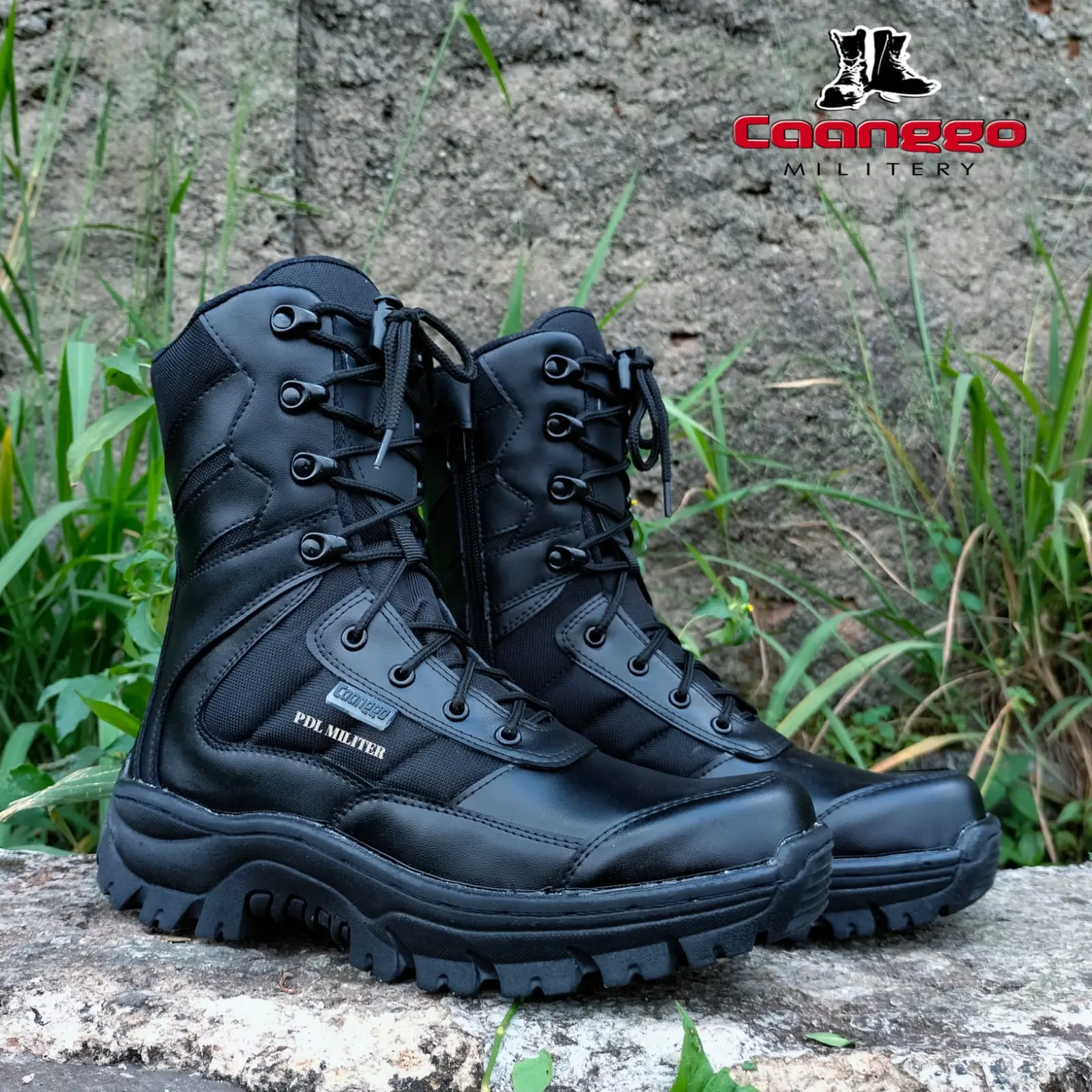 Sepatu pdl tni polisi dan security ujung besi tinggi 8 inc terbaru caanggo militery