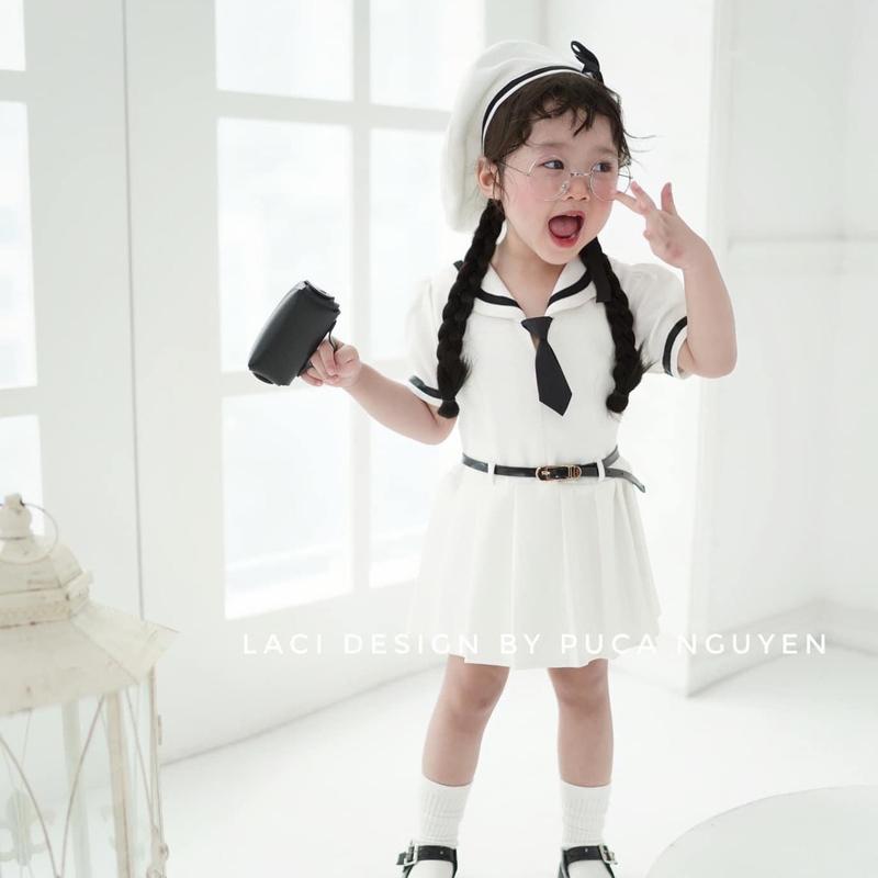 [Khai Trương Giá Sốc]Váy thuỷ thủ bé gái kèm cà vạt + thắt lưng 1