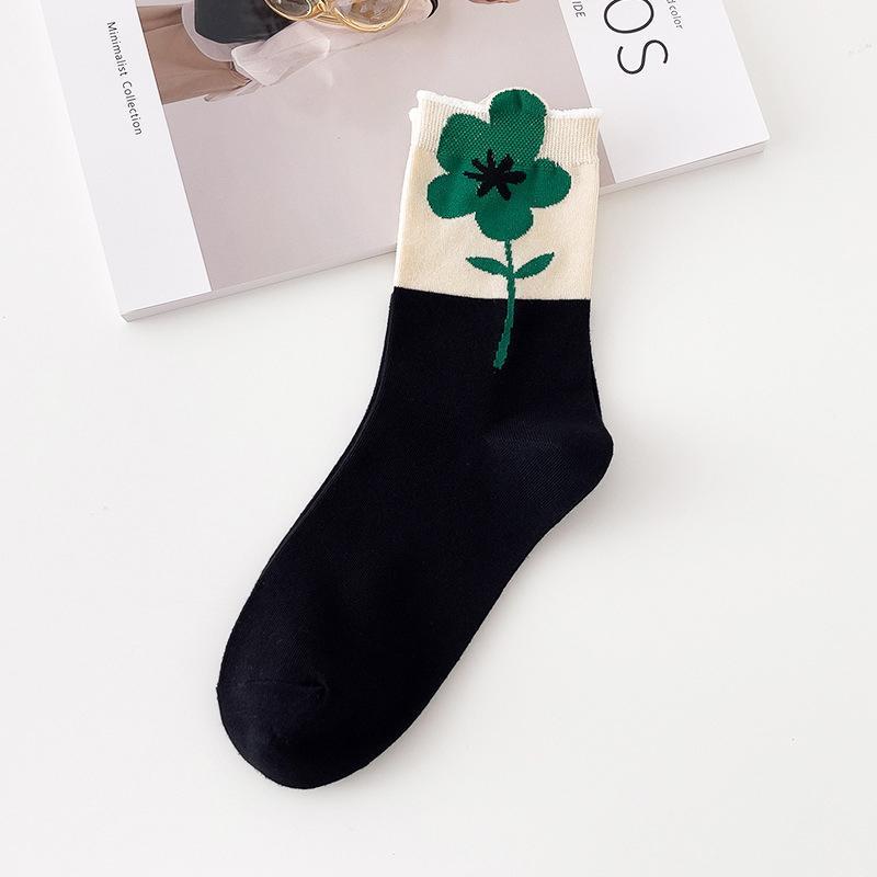 Product Introduction of Japanese Sweet Tulip Lovely Three-Dimensional Flowers Autumn Winter Socks South Korean Instagram Trend Literary Long Socks Woman Spring Womenswear 14