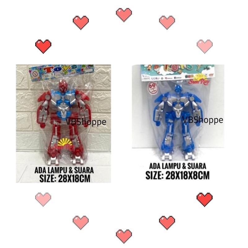 BEST SELLER robot transformer SUPER JUMBO bumblebee optimus prime setinggi anak nyala dan suara 80cm 4