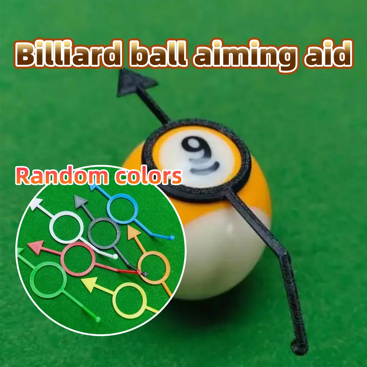 [Warna acak] 5pcs Alat latihan biliar Cocok untuk latihan jangka panjang Alat bantu membidik dalam permainan biliar