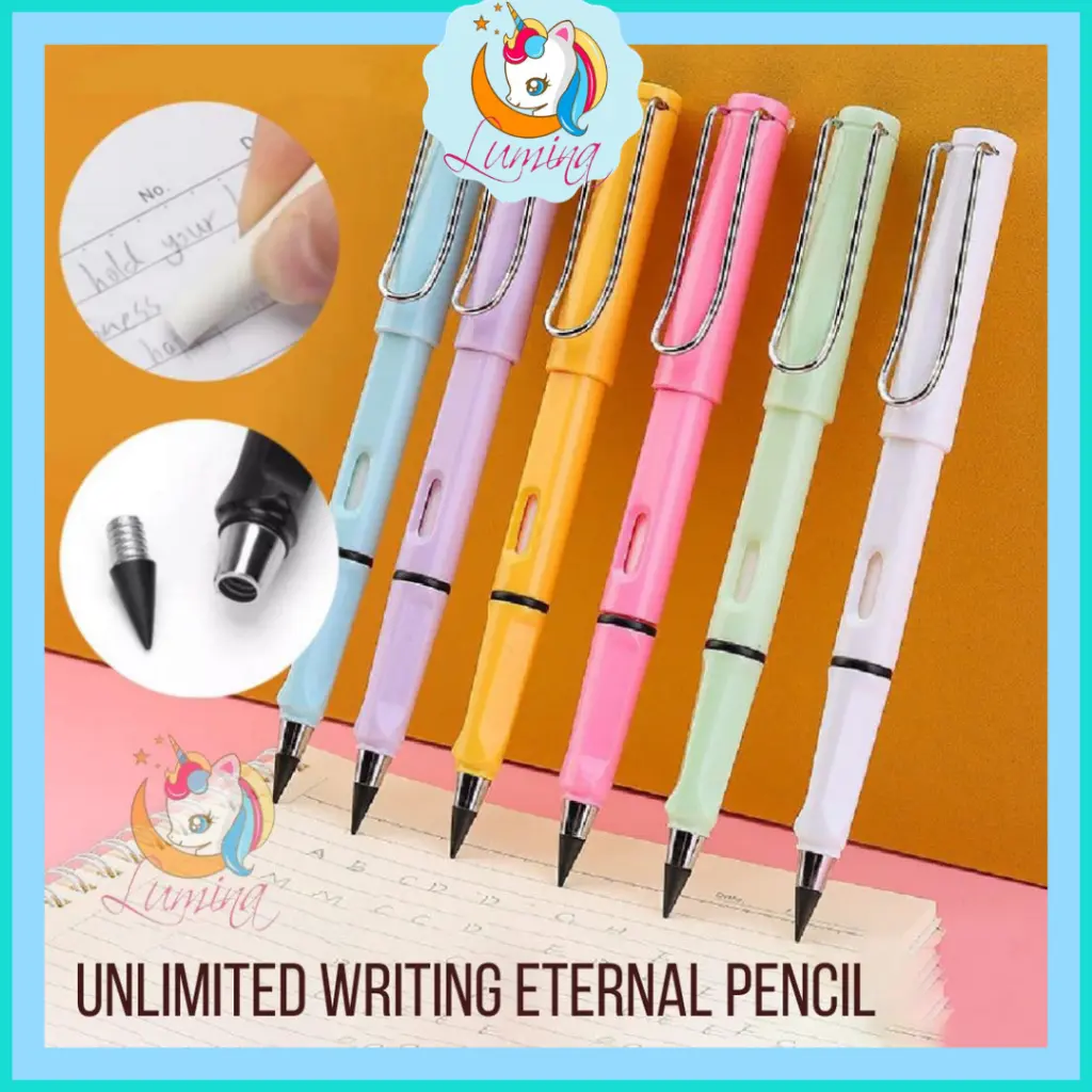 LuminaCollection Pensil Eternal Ajaib No Sharpen Tanpa Batas Pencil Unlimited Premium Erasable