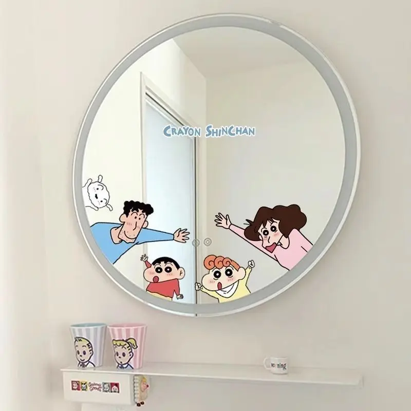 Hình Dán Đồ Trang Trí Gương Phòng Ngủ Bút Chì Màu Shin-chan, Miếng Dán Dễ Thương, Chống Thấm Nước, Thích Hợp Cho Cửa Kính, Bộ Sưu Tập Năm 2025, Bao Gồm 23.000 Người Dùng 6