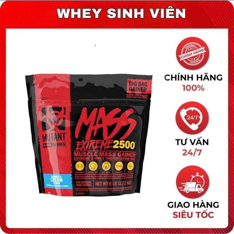 Bột cung cấp dinh dưỡng Mutant Mass Extreme 2500 - 2.7kg chĩnh hãng  tại wheysinhvien