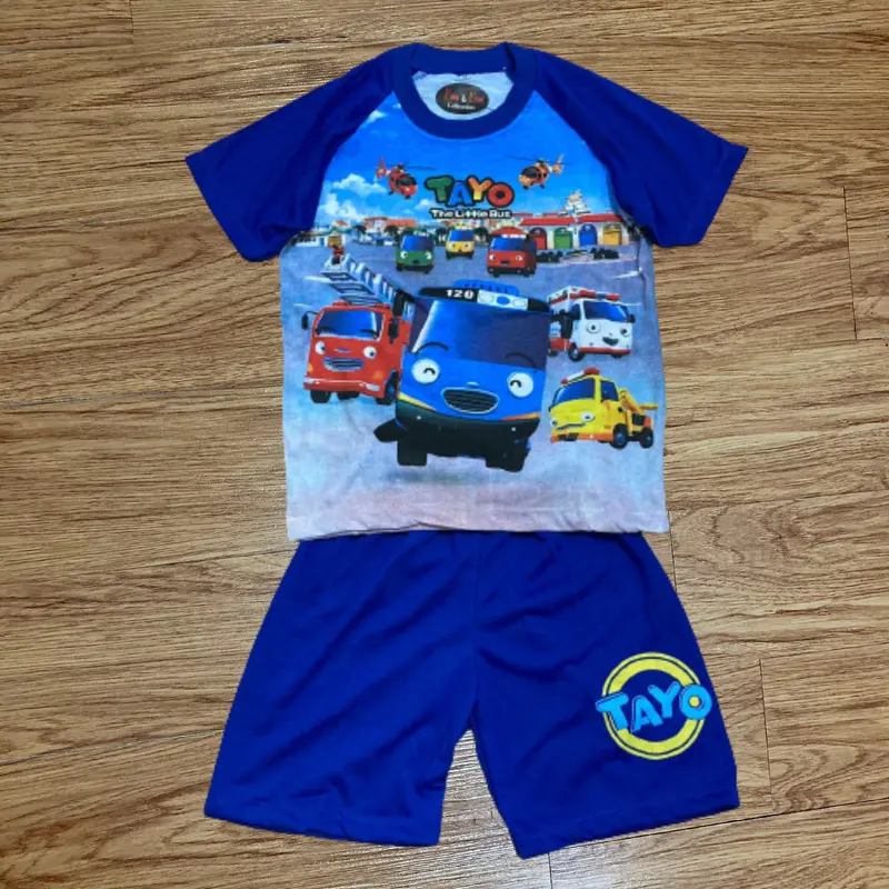 Setelan anak laki laki / baju ank motif mobil 2