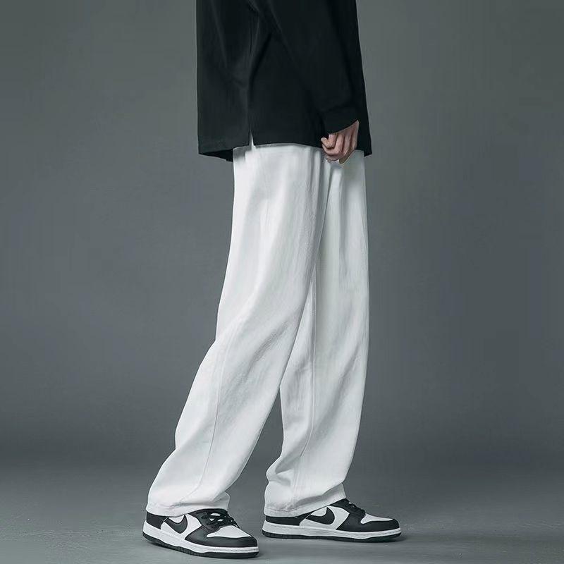 Product Introduction of Trendy Loose Fit Dad Jeans for Men - Korean Style Straight Wide Leg Baggy Pants with Dropped Crotch & Floor Length (Summer 2024 Casual Streetwear) 12